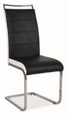 ATAN Jídelní čalouněná židle H-441 černá/bílá