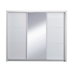ATAN Ložnicový komplet ASIENA (skříň+postel 160x200+2 x noční stolek) - bílá / vysoký bílý lesk HG