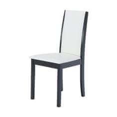 ATAN Jídelní židle Venis NEW - wenge / ekokůže bílá
