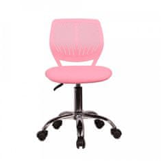 ATAN Dětská otočná židle SELVA, růžová/chrom