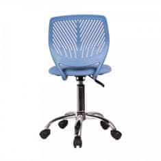 ATAN Dětská otočná židle SELVA, modrá/chrom