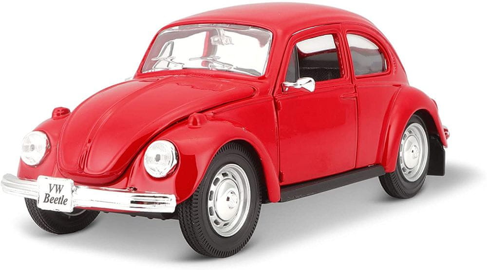 Levně Maisto Volkswagen Beetle 1973 červený 1:24