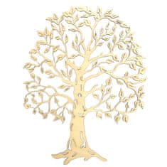 AMADEA Dřevěná strom, přírodní závěsná dekorace, výška 23 cm