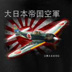 ANTONIO Tričko s letadlem z druhé světové války MITSHUBISHI A6M ZERO, XXL