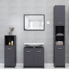Greatstore Koupelnová skříňka šedá 60 x 33 x 58 cm dřevotříska