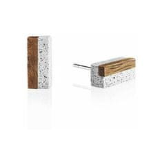 Gravelli Náušnice z betonu a dřeva Block Wood GJEWWOG004UN