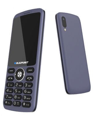 Blaupunkt FL 07, tlačítkový telefon, kovový, atraktivní design, dlouhá výdrž, jednoduché ovládání, levný dostupný telefon, FM rádio, velký displej