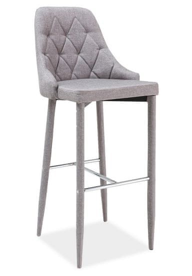 ATAN Barová čalouněná židle TRIX H-1 šedá
