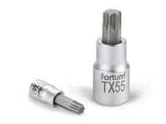 Fortum Hlavice zástrčná (4700727) hlavice zástrčná TORX, 1/2&quot;, TX 55, L 55mm, CrV/S2