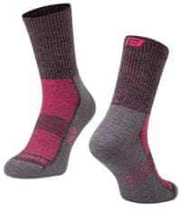 Force Středně silné cyklistické ponožky POLAR s vlnou Merino - velikost 36-41