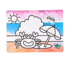 Kraftika Obrázek - základ pro vybarvování pískem, motiv - krab