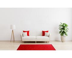 Vopi AKCE: 80x80 cm Kusový koberec Eton červený 15 čtverec 80x80