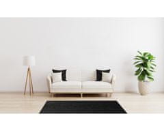 Betap AKCE: 150x180 cm Metrážový koberec Eton 78 černý (Rozměr metrážního produktu Rozměr na míru s obšitím)
