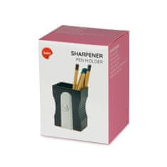 Balvi Stojánek na tužky Sharpener 27417, plast, v.8,5 cm, černý