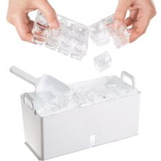tectake Výrobník ledu na 2,2l vody a 1,1kg ledu - stříbrná