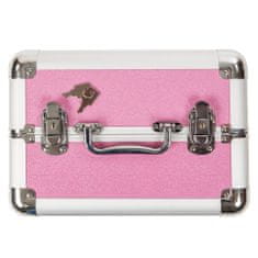 tectake Kosmetický kufřík se 4 přihrádkami - růžová