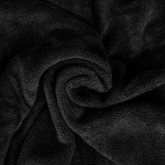 tectake Deka s rukávy - 200 x 170 cm,černá