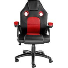 tectake Kancelářská židle ve sportovním stylu Mike - černá/červená