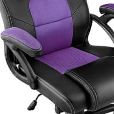 tectake Kancelářská židle ve sportovním stylu Mike - černá/fialová