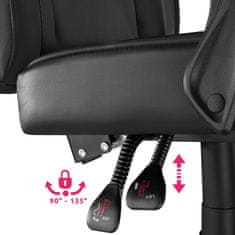 tectake Kancelářská židle s opěrkou pro nohy - černá