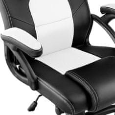 tectake Kancelářská židle ve sportovním stylu Mike - černá/bílá