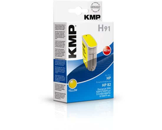 KMP HP 82 (HP CH568A) žlutý inkoust pro tiskárny HP