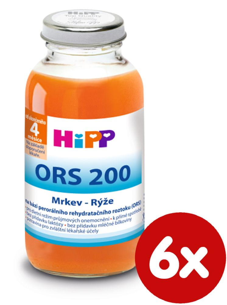 Levně HiPP ORS - mrkvovo rýžový odvar - 6x 200 ml