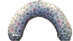 KHC Kojící těhotenský relaxační polštář Miki Obrovský 240 cm Vánoce na bílé Pratelný potah Duté vlákno