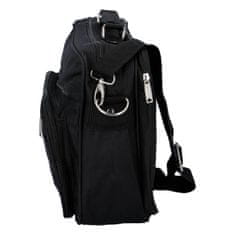 Bellugio Praktická látková pánská pracovní taška Milan, černá