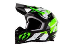 MAXX MX 633 cross helma černozelená reflex Velikost: M