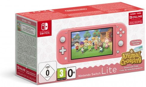 Nintendo Switch Lite, růžová + Animal Crossing: New Horizons (NSH125)