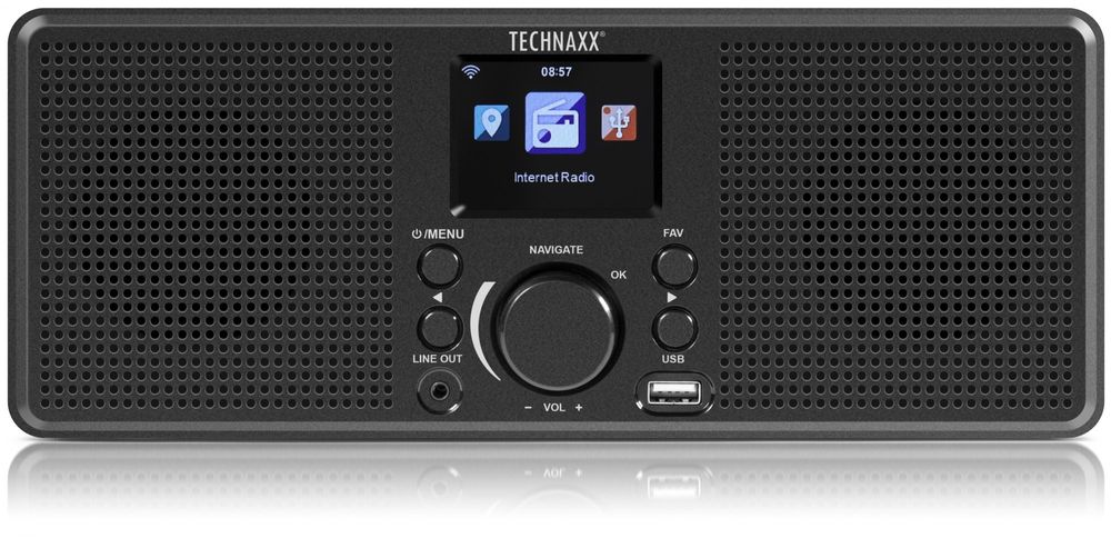 Technaxx Internetové stereo rádio (TX-153), černá - zánovní