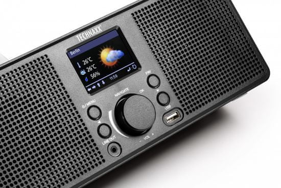 Technaxx Internetové stereo rádio (TX-153), černá