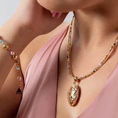 Lampglas Krásný náhrdelník pro ženy Romantic Roots s perlou Lampglas s 24karátovým zlatem NP13