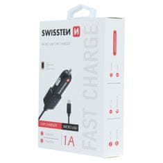 SWISSTEN CL Adapter USB 1A power + integrovaný MicroUSB (1.5m)