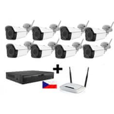 Zoneway Kamerový WiFi / LAN IP set - 8x 5MPx kamera NC950, rekordér NVR2104 a WiFi router