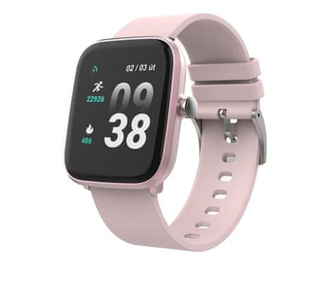 Chytré hodinky iGet FIT F25, sledování tepu, kalorií, vzdáleností, kroků, spánku, vodotěsné, dlouhá výdrž, multi sport