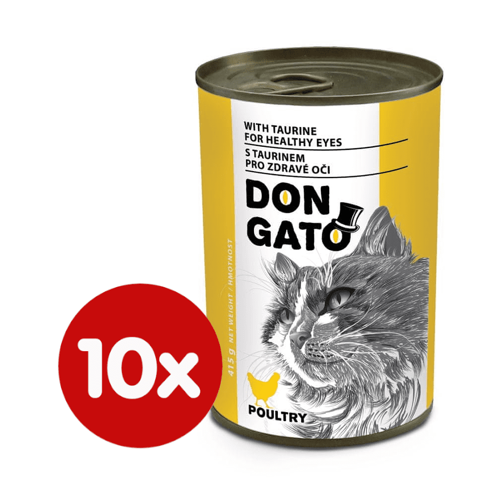 Levně Dibaq DON GATO konzerva kočka drůbeží 10x415 g