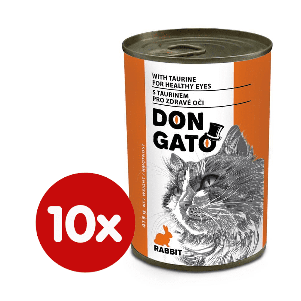 Levně Dibaq DON GATO konzerva kočka králík 10x415 g