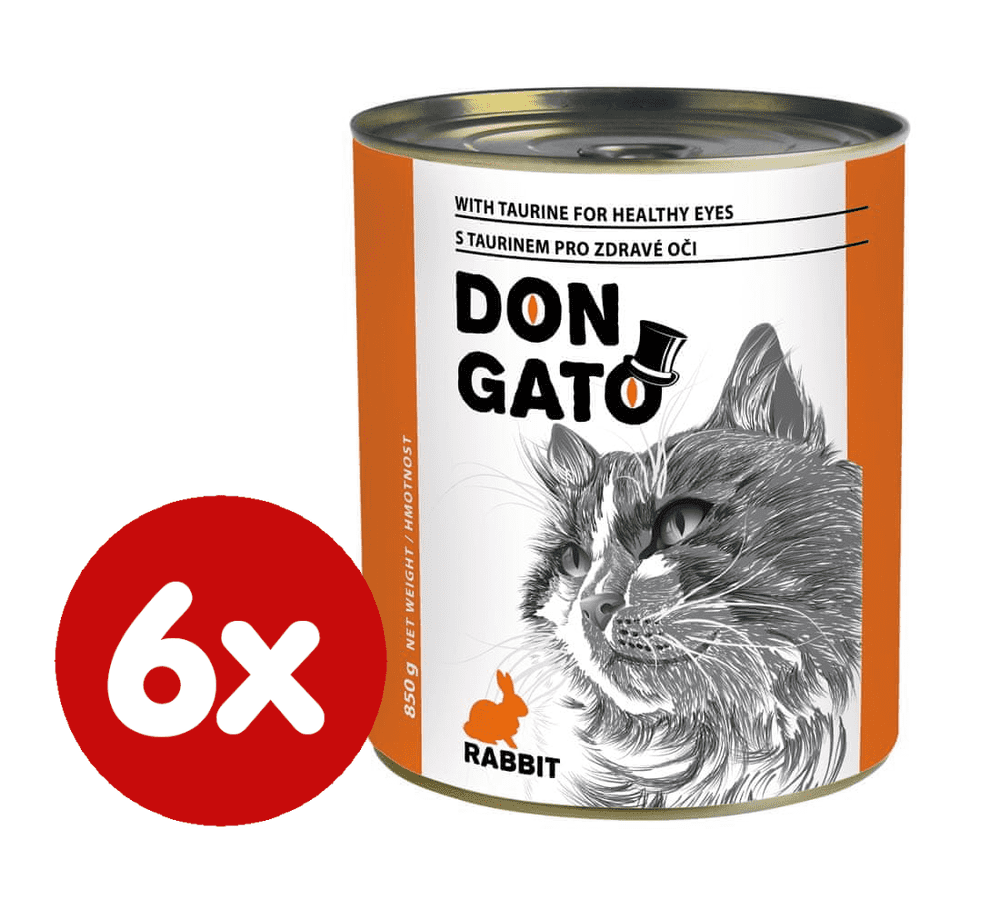 Levně Dibaq DON GATO konzerva kočka králík 6x850 g