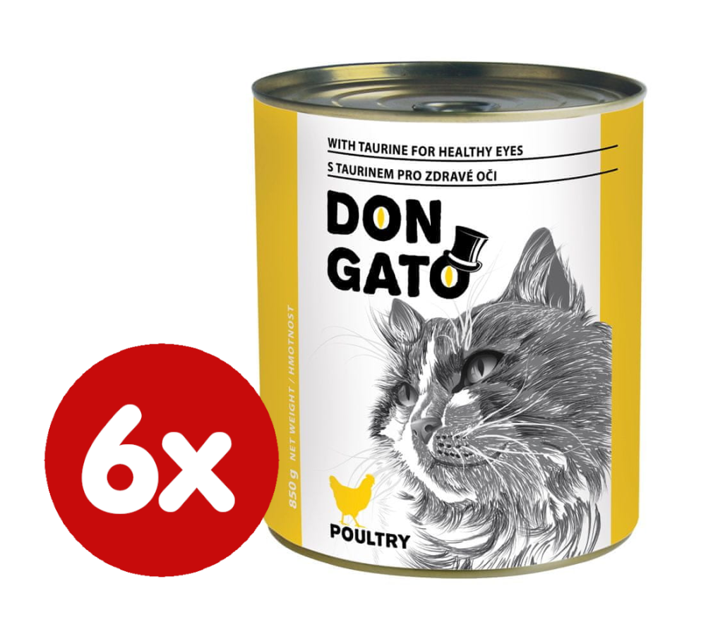 Levně Dibaq DON GATO konzerva kočka drůbeží 6x850 g