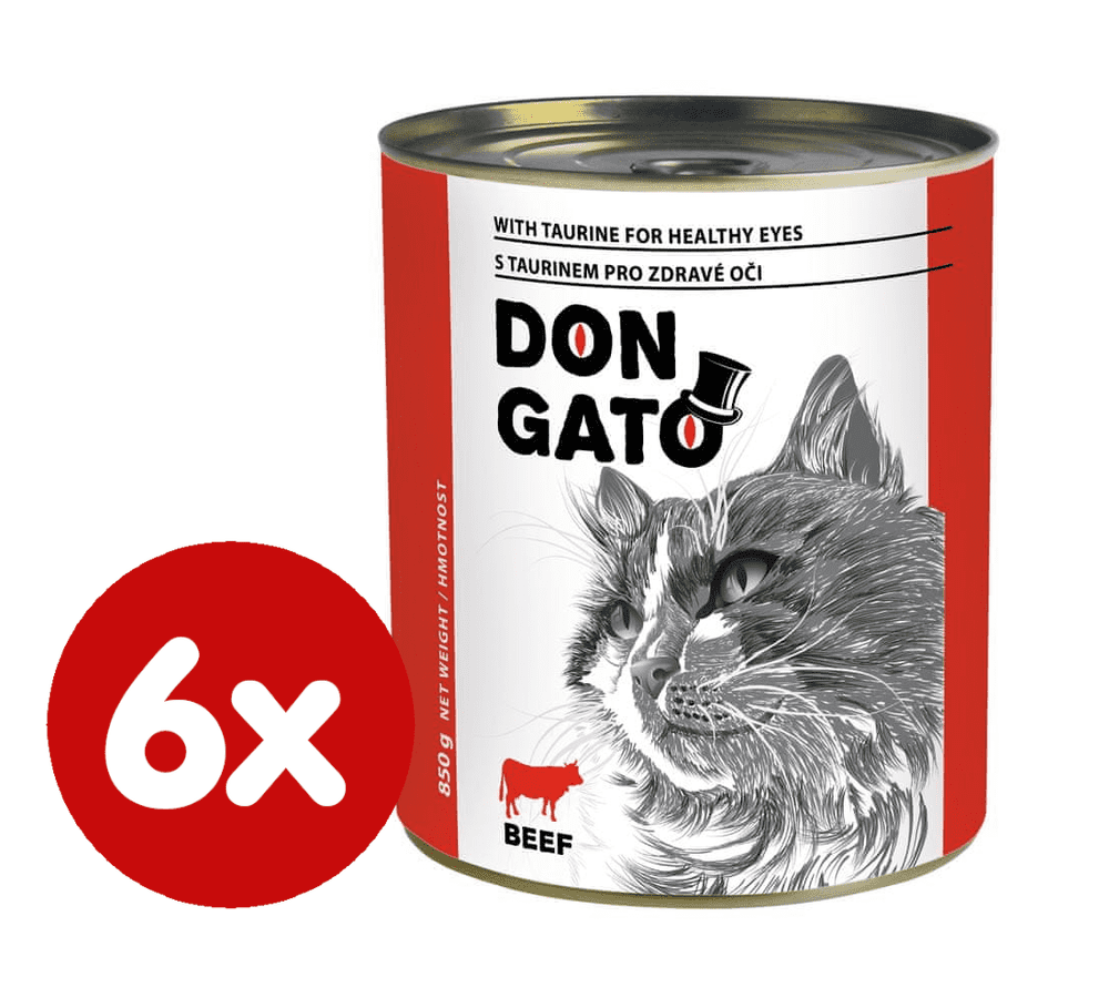 Levně Dibaq DON GATO konzerva kočka hovězí 6x850 g