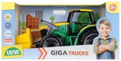 LENA Traktor se lžíci, zeleno žlutý