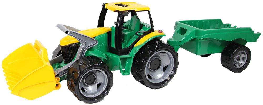 LENA Traktor se lžící a přívěsem, 110 cm