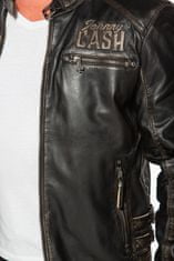 Gipsy Pánská černá kožená bunda Johny Cash