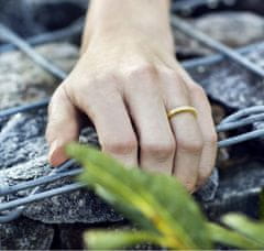 Beneto Pozlacený stříbrný prsten s krystaly AGG189 (Obvod 56 mm)