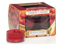 Yankee Candle čajové svíčky Black Cherry (Zralé třešně) 12 ks