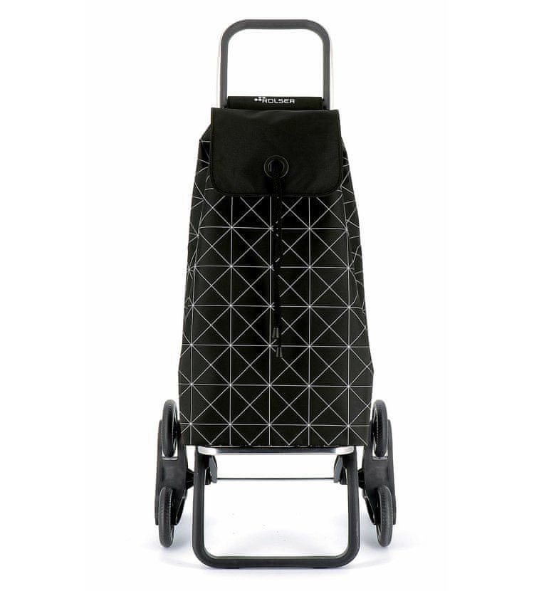 Rolser I-Max Star Rd6 nákupní taška s kolečky do schodů, černo-bílá - zánovní