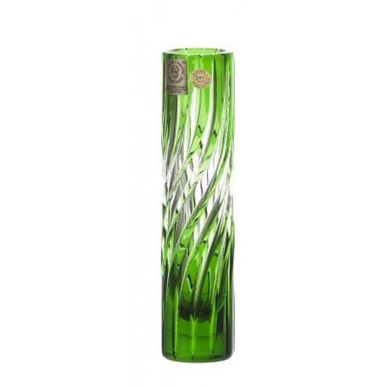 Caesar Crystal Váza Zita, barva zelená, výška 155 mm