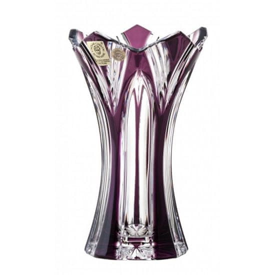 Caesar Crystal Váza Lotos II, barva fialová, výška 155 mm